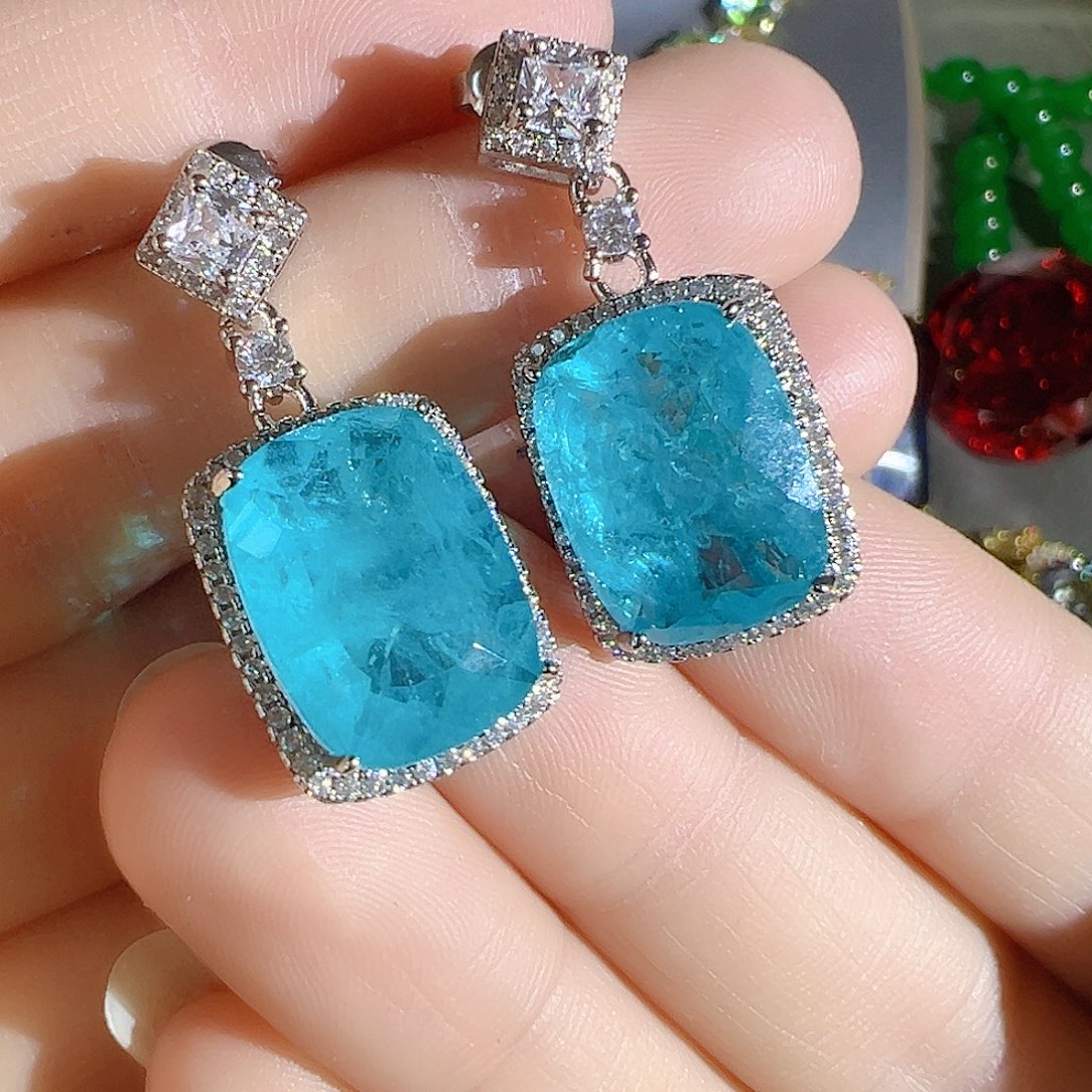 花岗石钨合金红色蓝色吊坠