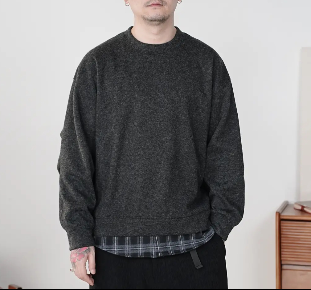 【cityboy】冬季针织假两件高级感百搭套头长袖
