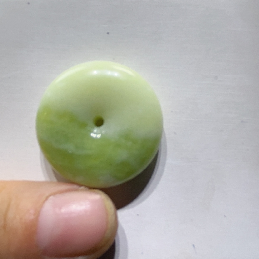 蓝田玉（蛇纹石化大理石玉）合金颈饰