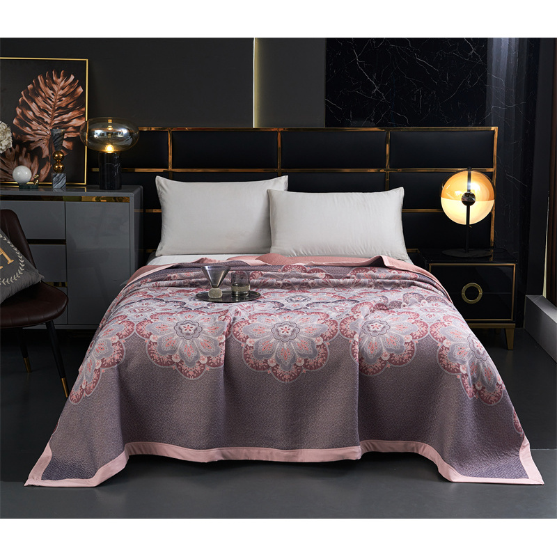（花韵）240*250 高端 定制 轻奢 波兰天丝 床盖