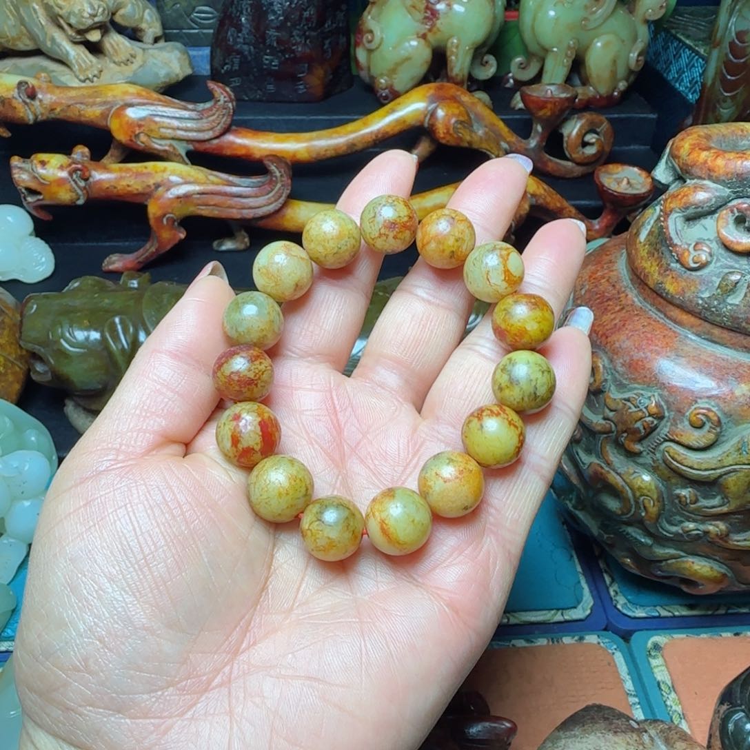 和田玉手串未镶嵌