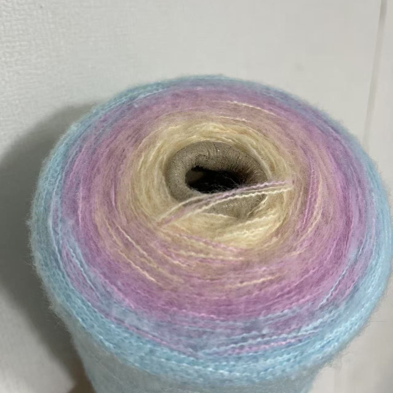 包邮渐变色七星毯子3股优鹿绒蛋糕手工钩织披肩DIY饰品玫瑰花束