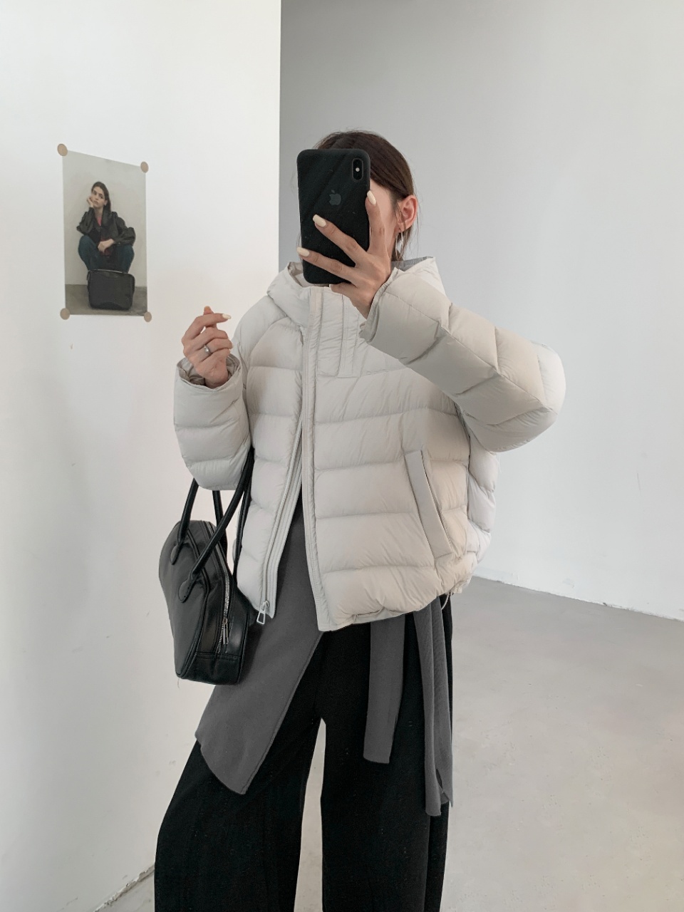 【2025新款】【90白鸭绒】女装羽绒服时尚气质韩版短款连帽加厚 509