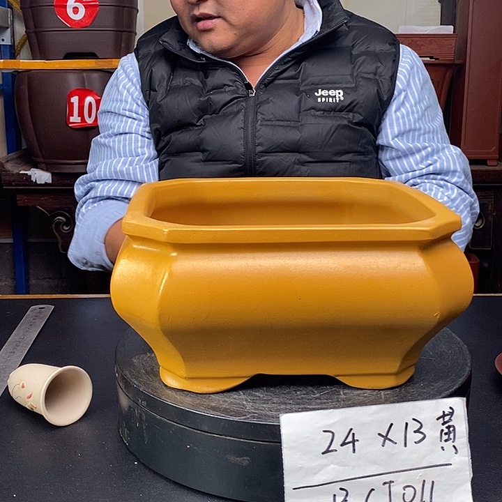 紫砂花盆货号一只CJ011