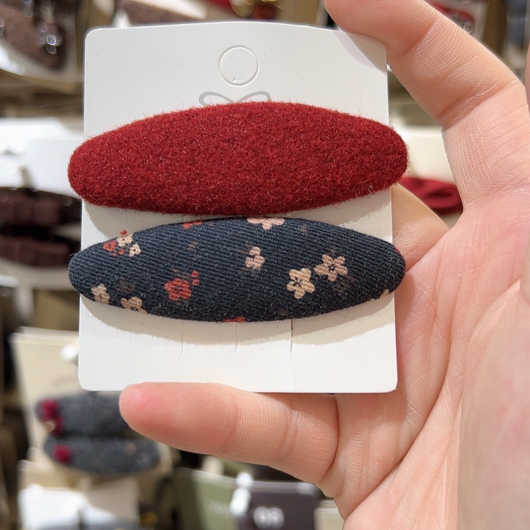 布艺非金属小花拜拜夹