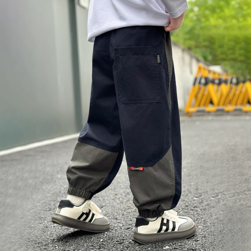 辰辰妈【断码】男童工装裤2025新款束脚裤宽松秋装男孩秋季童裤