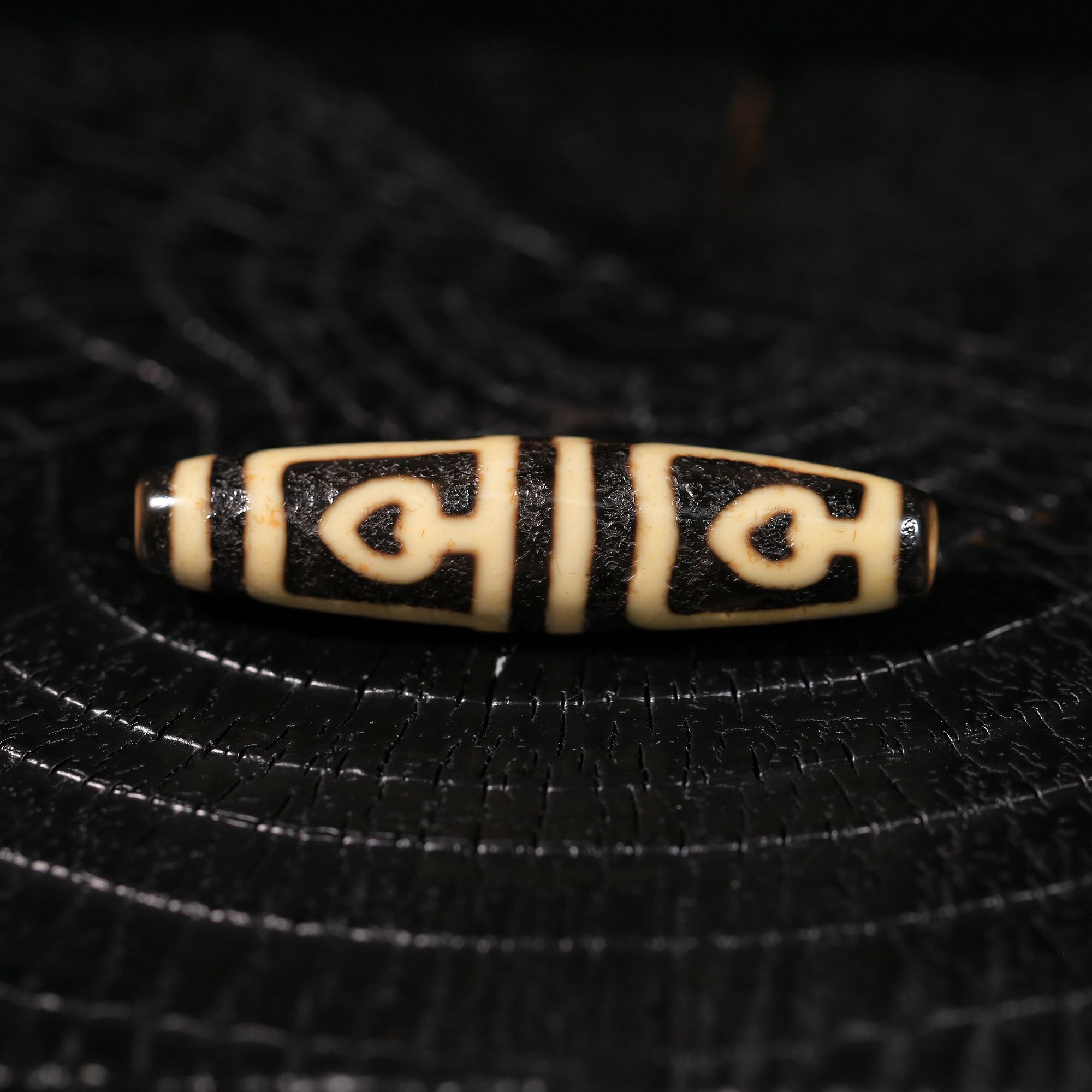 甜珠阁【老冯超顶】菩提四眼老冯手工复古藏风精品天珠情侣锁骨