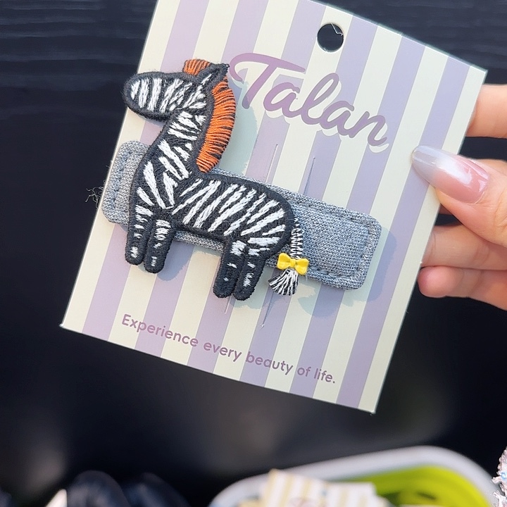 非金属布艺斑马掰掰夹