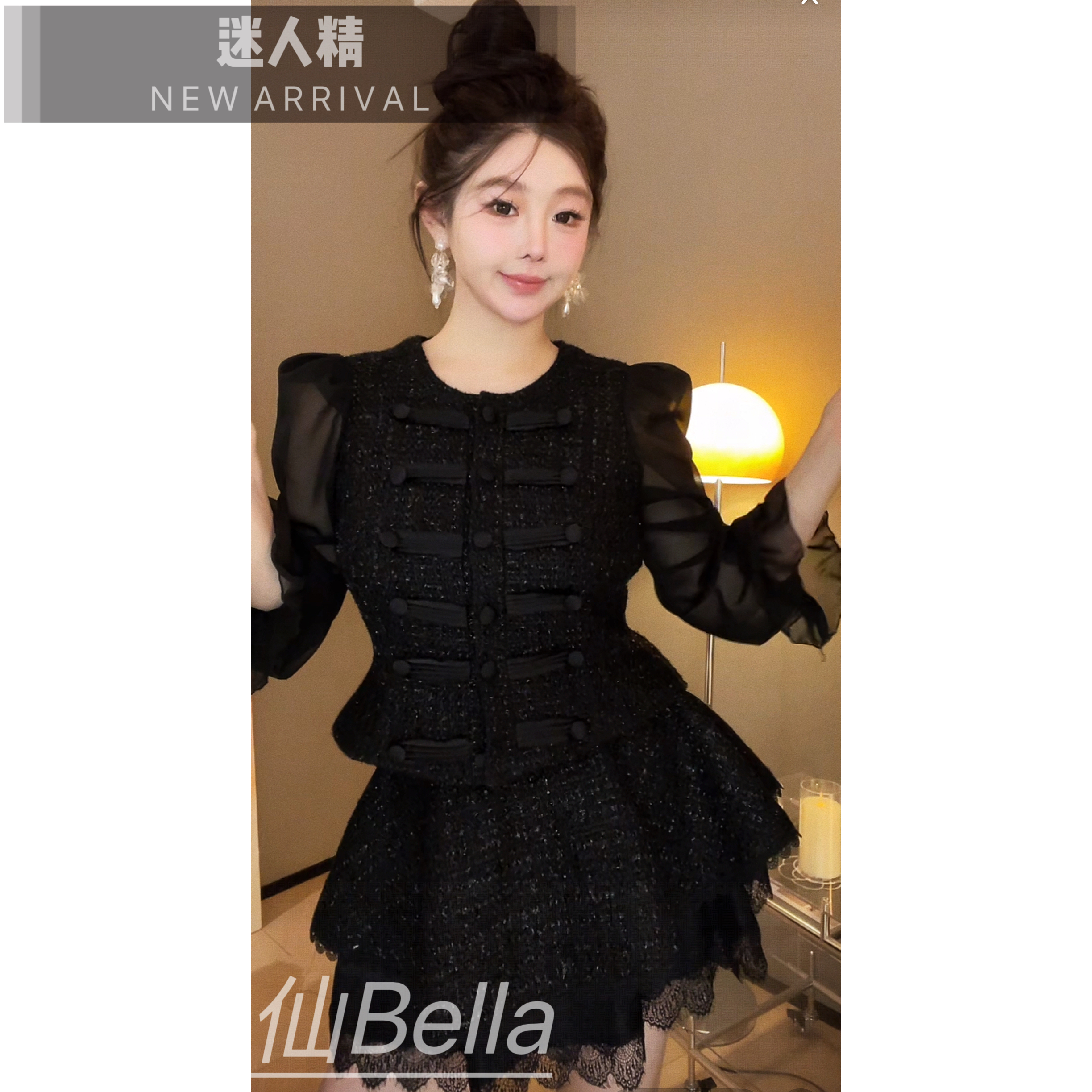 【胖小仙】<迷人精>网红小香风上衣时尚宫廷风微胖显瘦大码