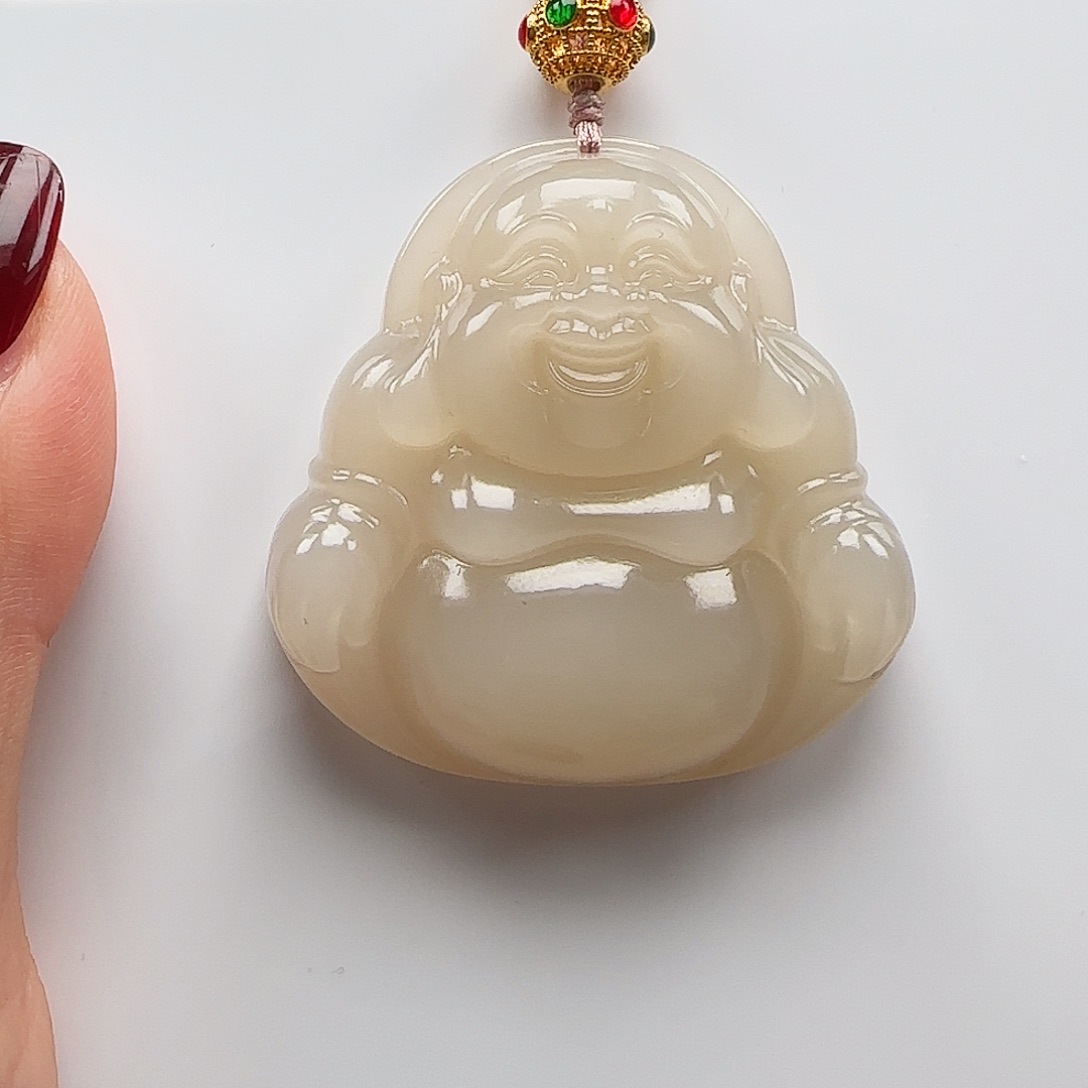 和田玉颈饰足金镶嵌用****6