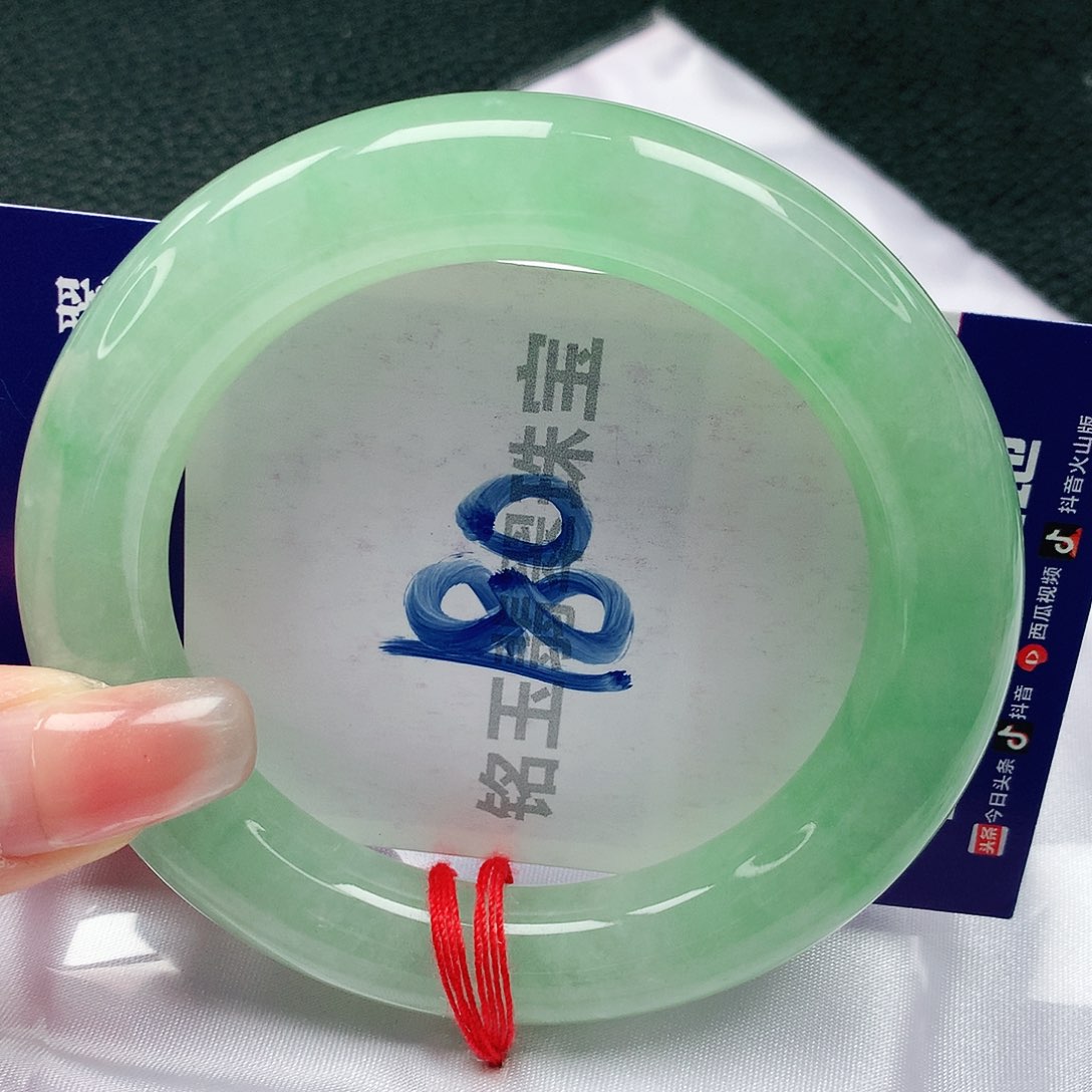 翡翠手镯未镶嵌桃*优缅甸天然a货翡翠