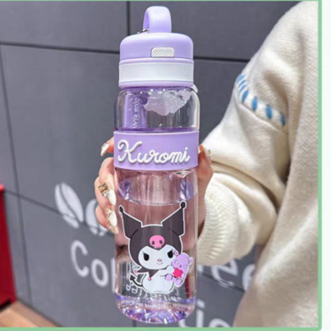 随手杯便携卡通带提绳水壶直饮杯简约大容量小学生韩版可爱