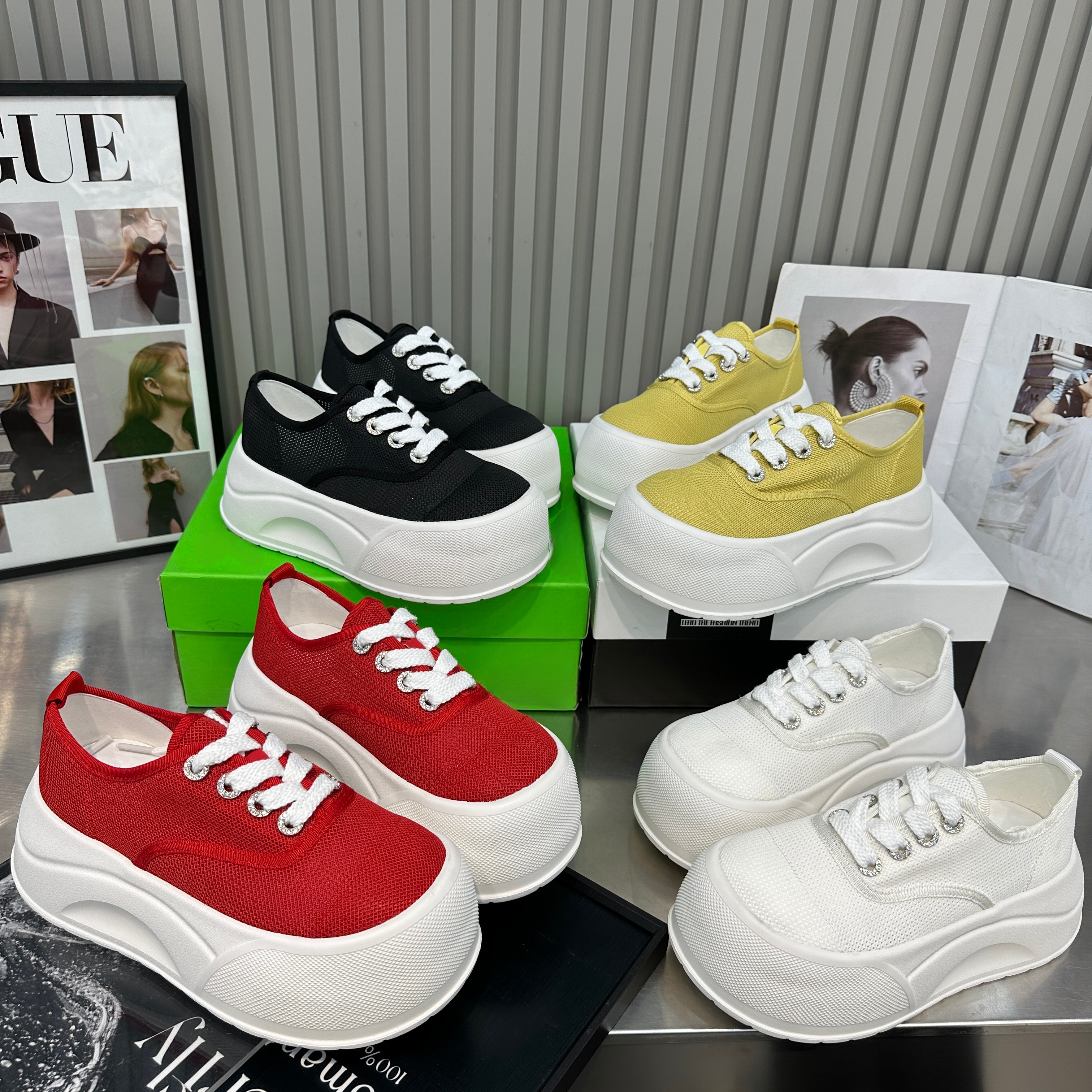 透气细带组合夏季彩虹网时尚休闲鞋韩版春夏休闲鞋百搭饼干鞋