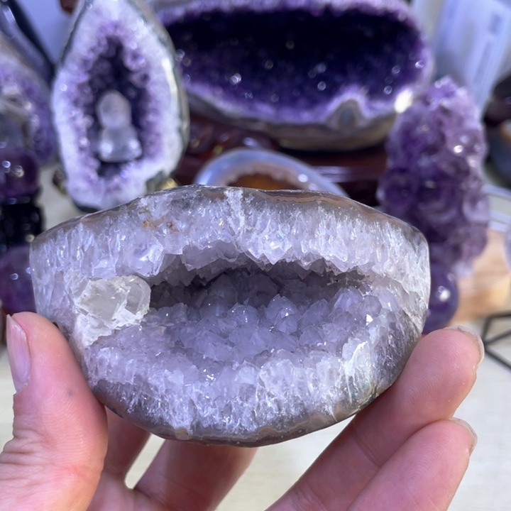 方解石未镶嵌紫晶