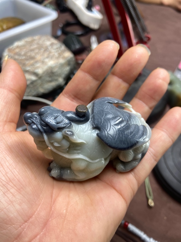 和田玉 把 件 貔貅