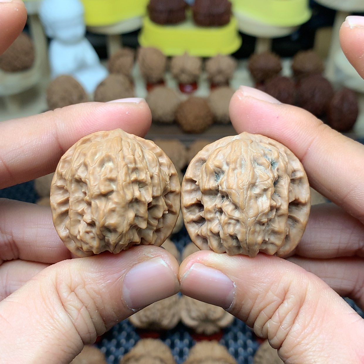 【闪购商品】文玩核桃把件全品野狼狮子头文玩核桃小36