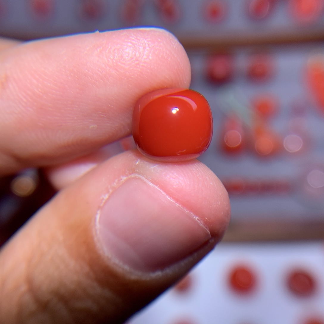 南红玛瑙老型9.2×8.2未镶嵌微微纹