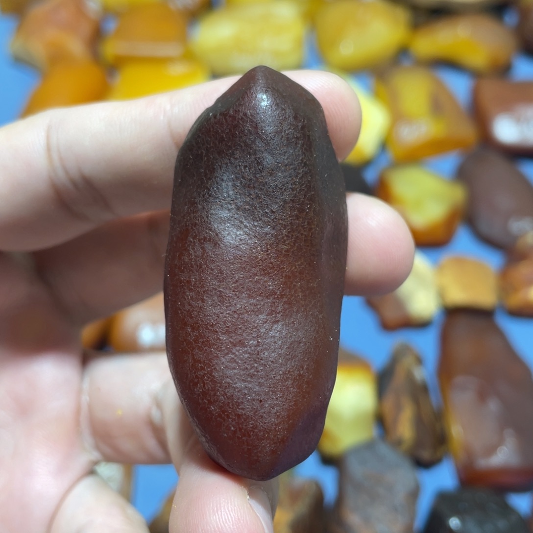 未镶嵌定制蜜蜡全皮手把
