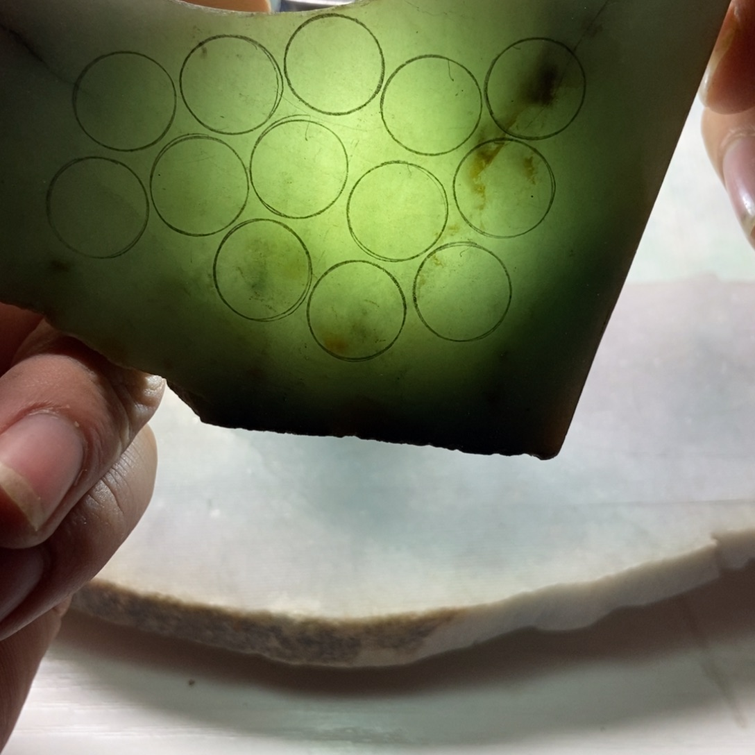 翡翠挂件未镶嵌料子珠子定制款