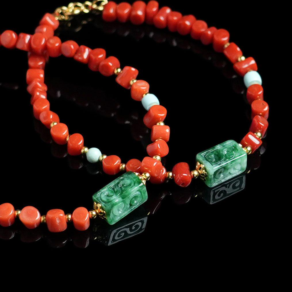 【V姐心选】s925银随型珊瑚干青手链VJDR262H07【多样性发一】