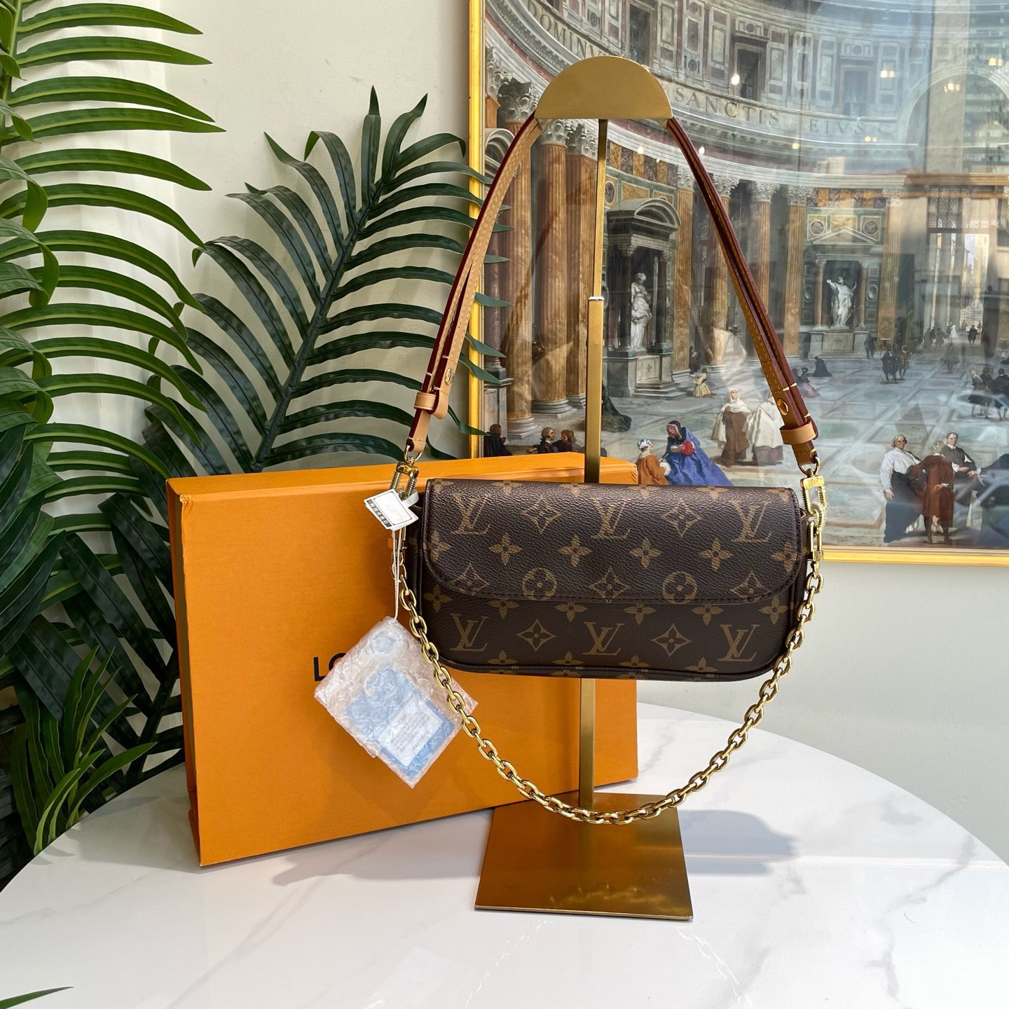 95新 LouisVuitton/路易威登 御古屋/21101/ivy法棍 芯片