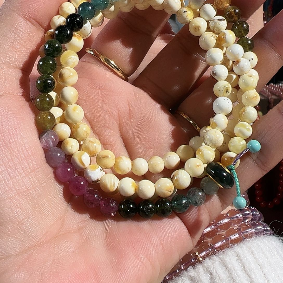 蜜蜡颈饰未镶嵌天然