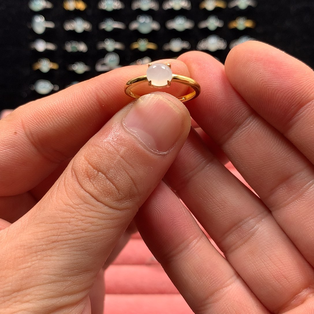 翡翠银S925镶嵌戒指97