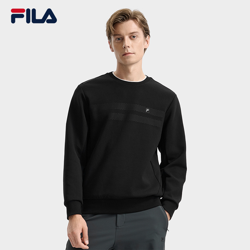 Fila/斐乐男士上衣【圆领运动】秋冬简约套头长袖套头衫F11M543205F
