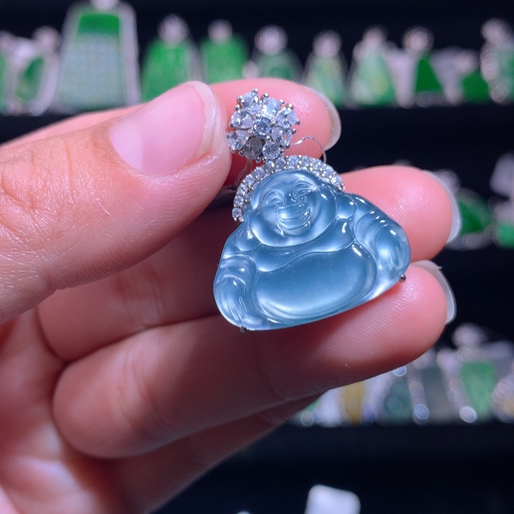 【闪购商品】颈饰银S925镶嵌翡翠天然翡翠