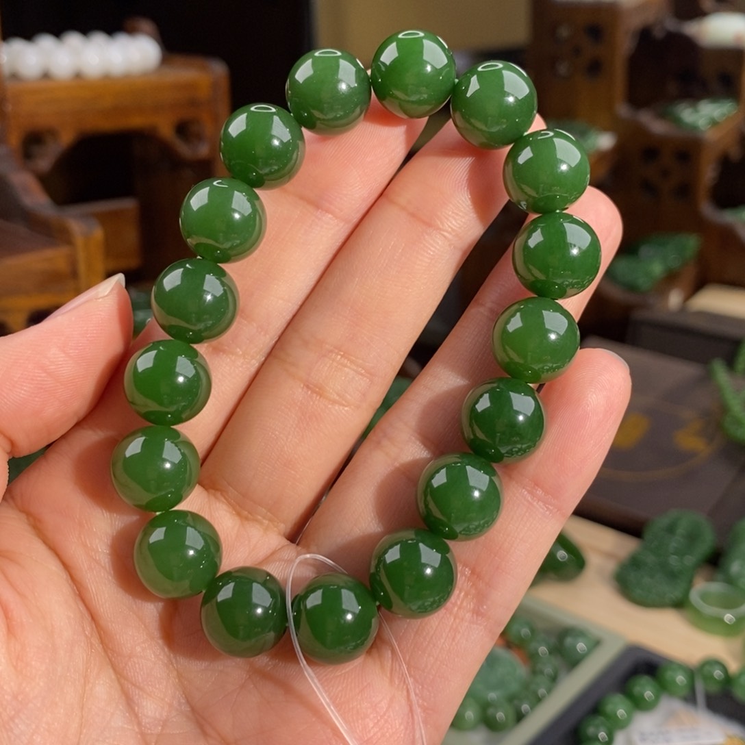 和田玉（碧玉）手链未镶嵌云