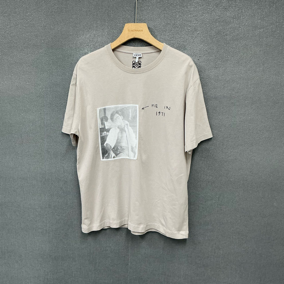 99新 LOEWE/罗意威 人像印花短袖T恤 S码/4354