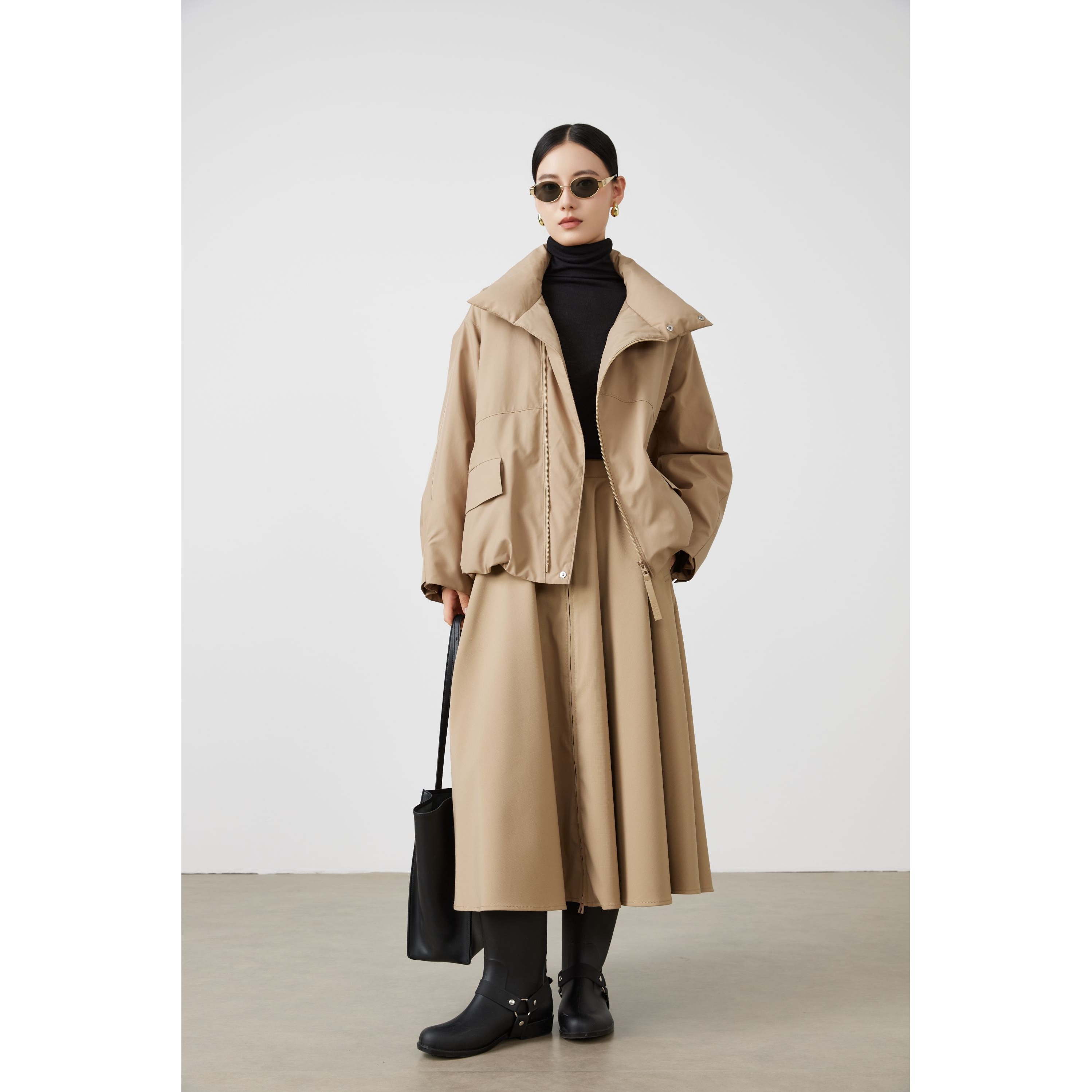 2025文哥工作室女冬季高定时尚设计气质羽绒外套YZ-Y6659