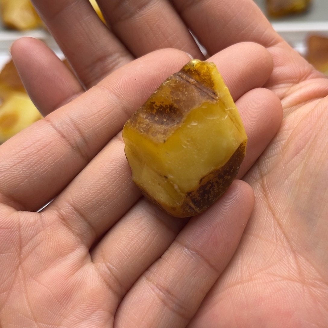 定制琥珀未镶嵌蜜蜡定制墩子