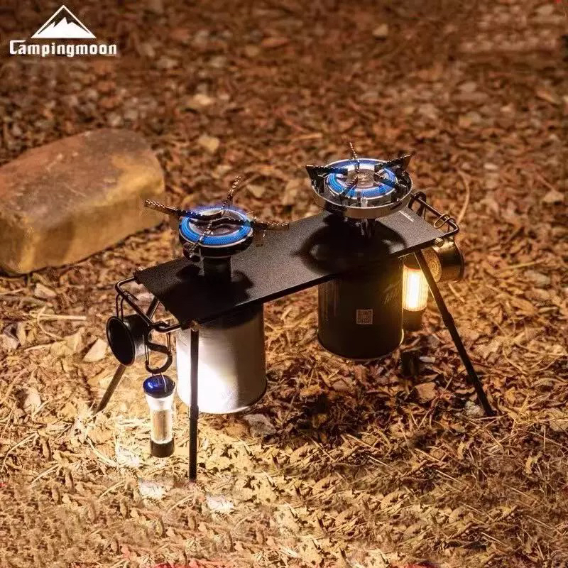 柯曼BKZ06-L双炉头IGT桌轻量户外便携摩旅小桌板自驾游扁器接口桌