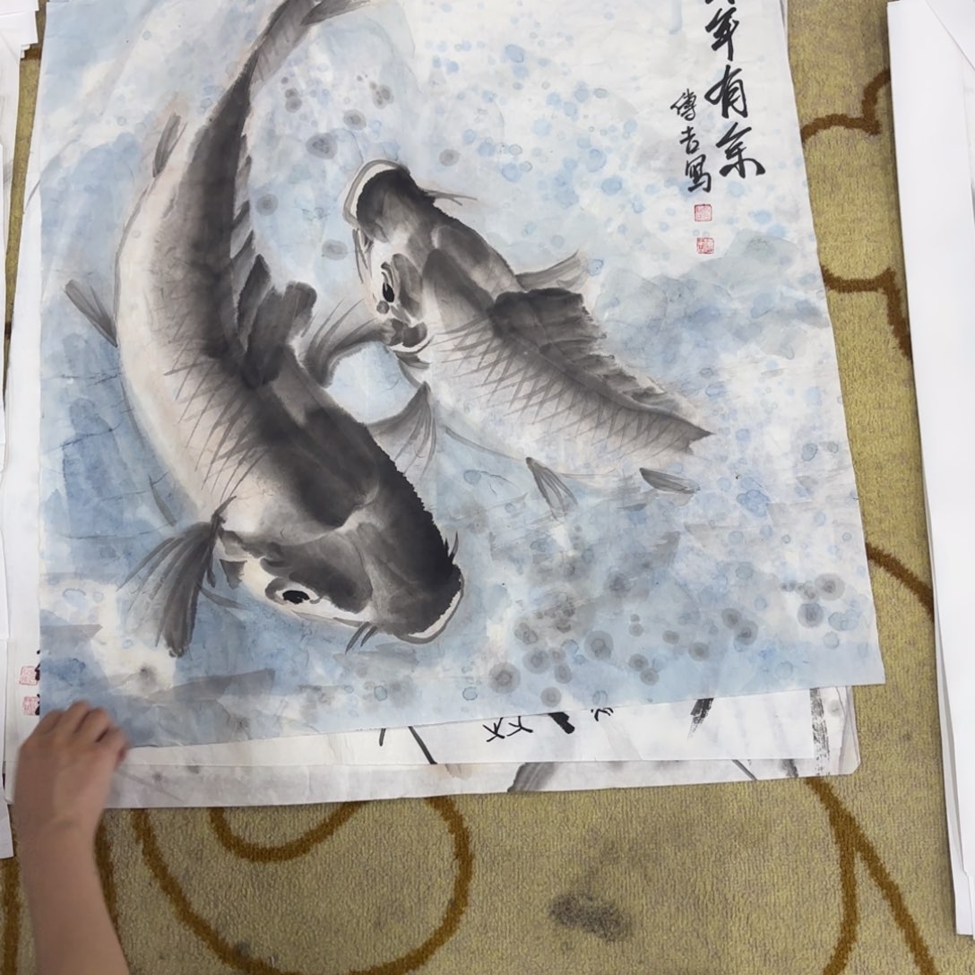国画顾传吉四尺斗方艺