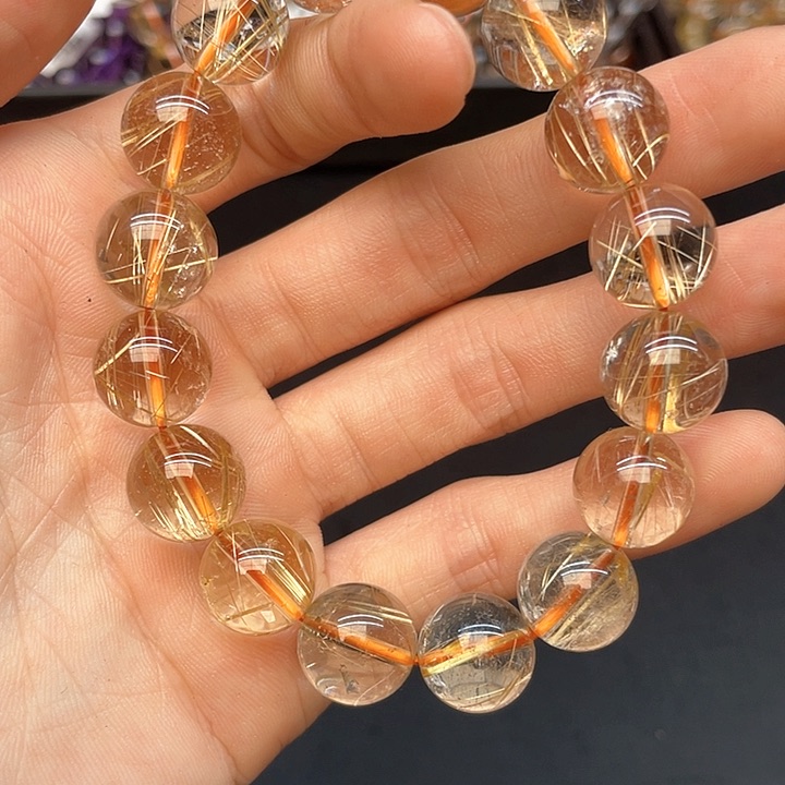 水晶手链未镶嵌涟**?33金发13mm