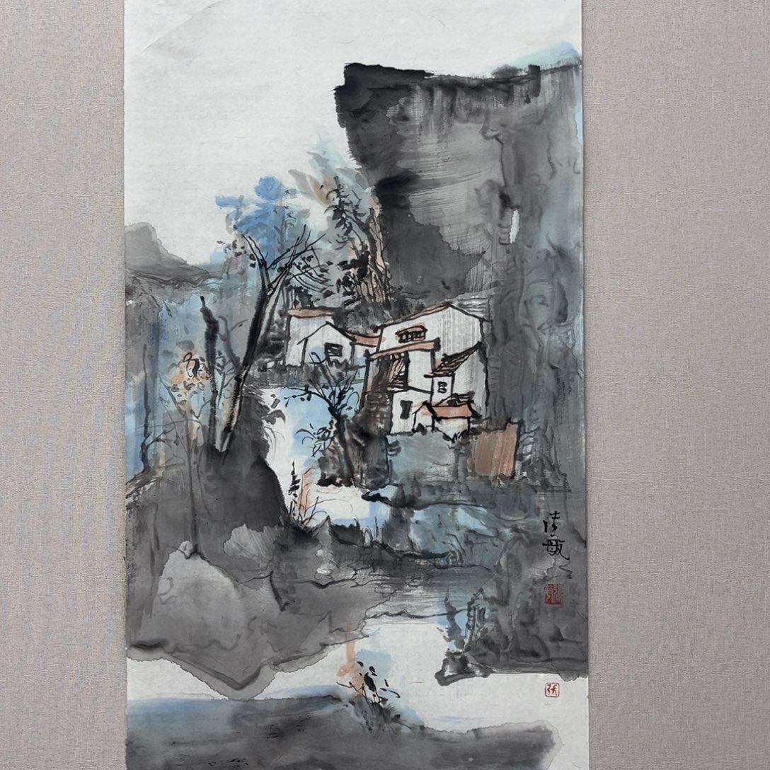 国画艺术家真人手绘