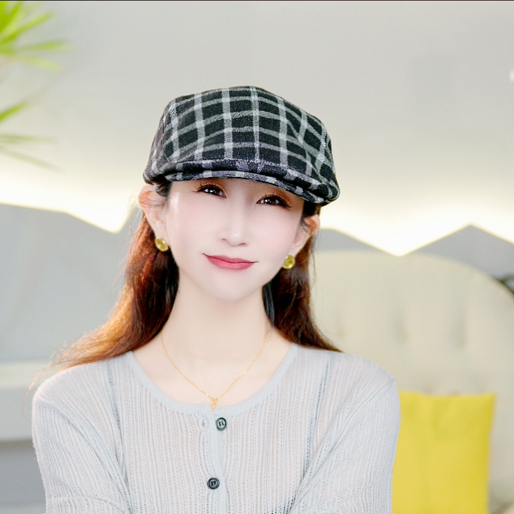 高知女生女款显脸小秋冬帽子前进帽帽子大头围显脸小鸭舌帽贝雷帽