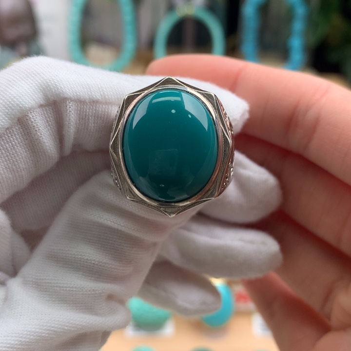 绿松石银S925镶嵌珠宝奇石