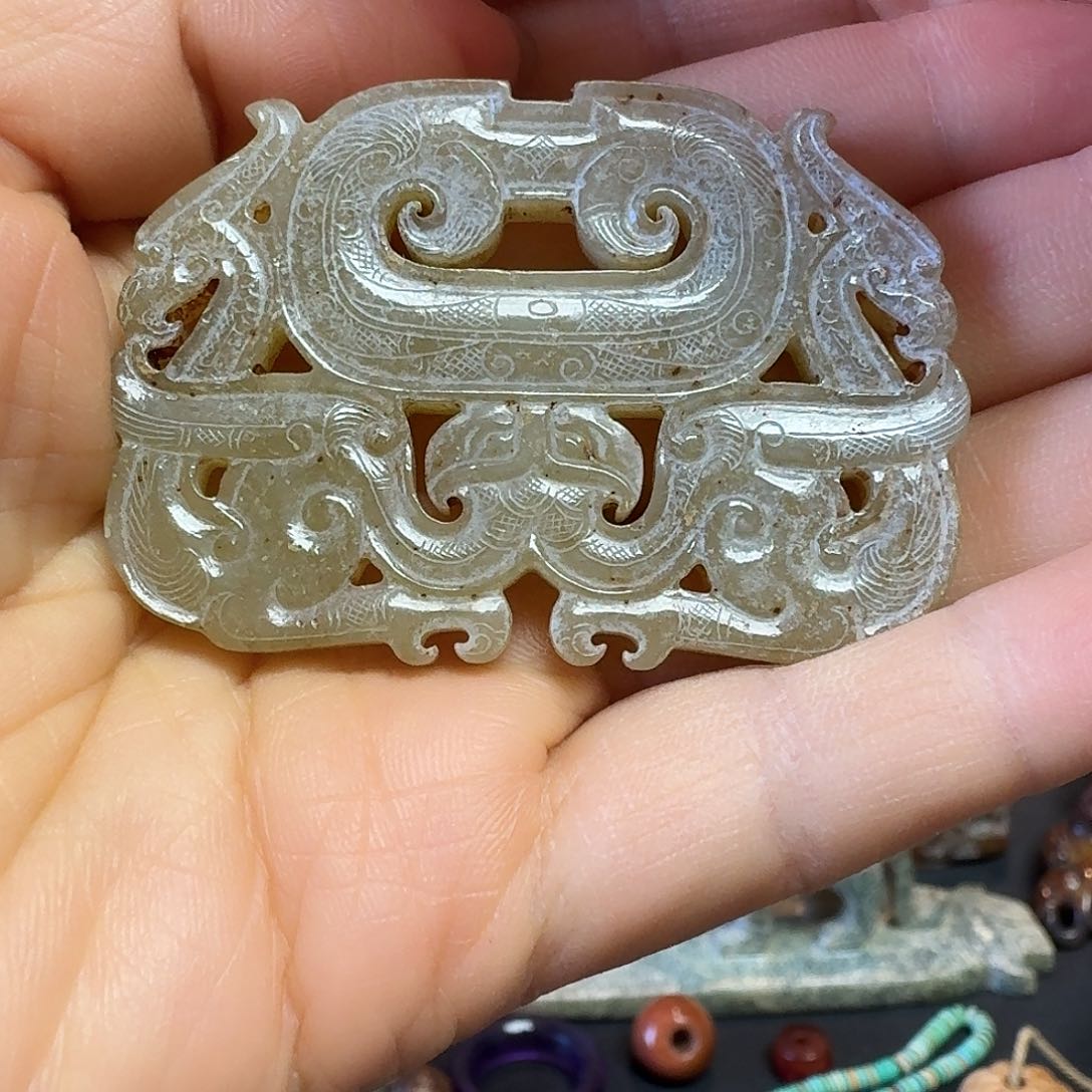 和田玉未镶嵌挂件用****4