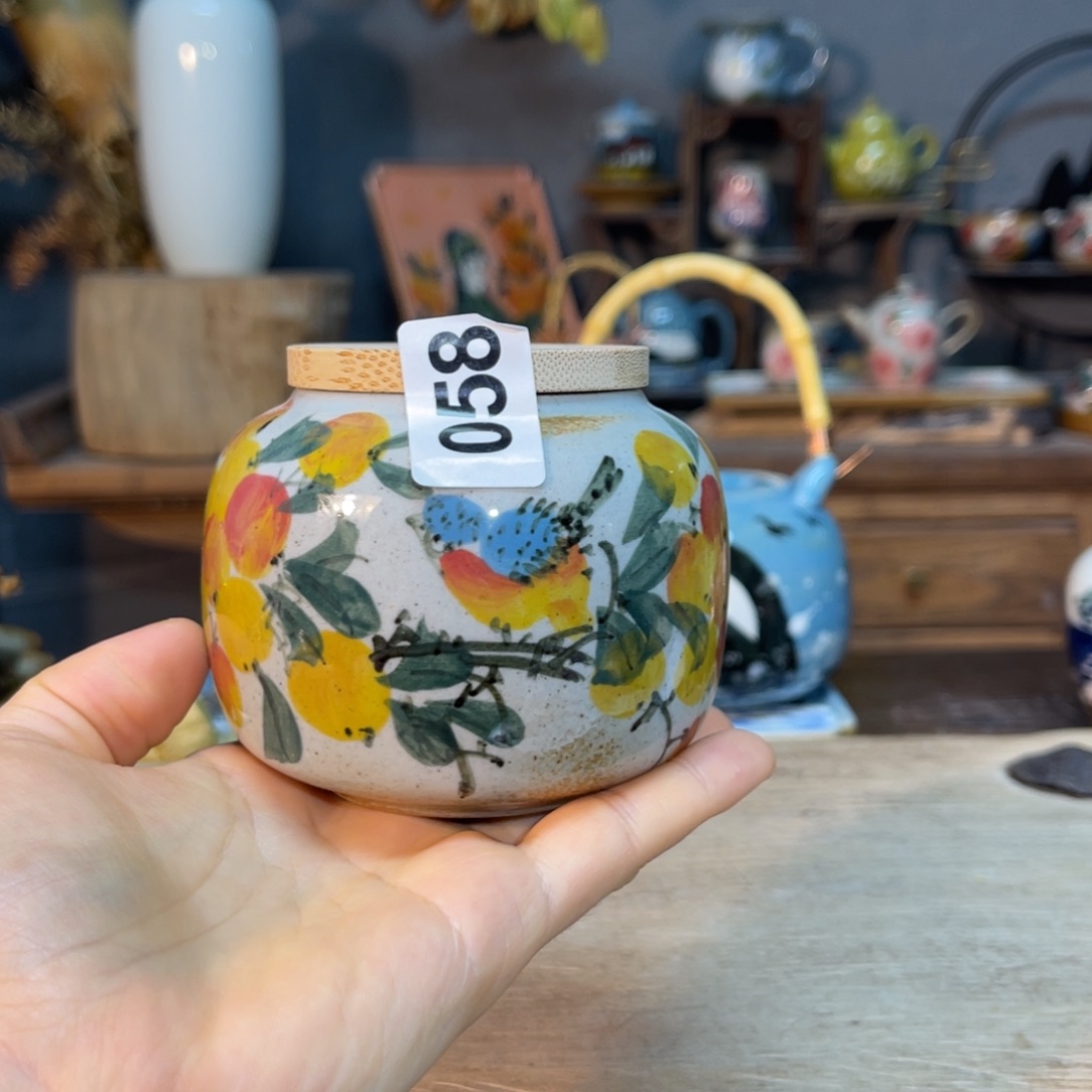 壶素浅陶瓷手工手绘