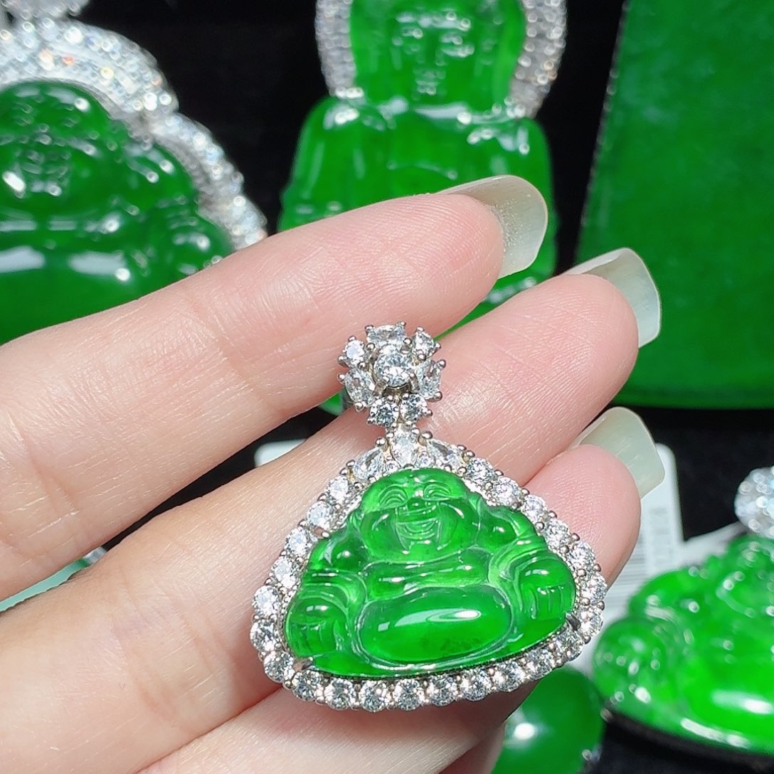 翡翠银S925镶嵌颈饰