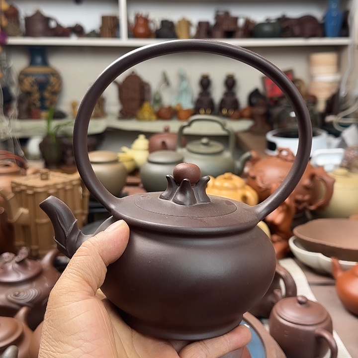 道***论茶壶紫泥原矿紫砂