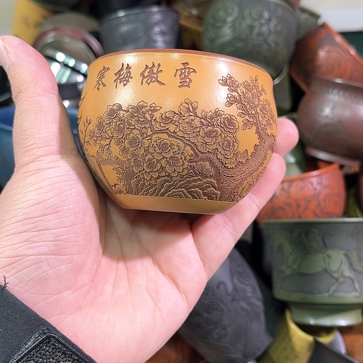 茶杯紫砂全手工紫砂主人杯 