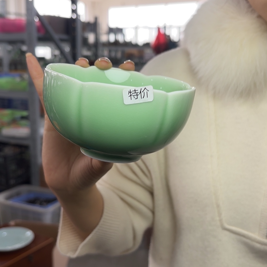 龙泉云间青瓷小米茶器