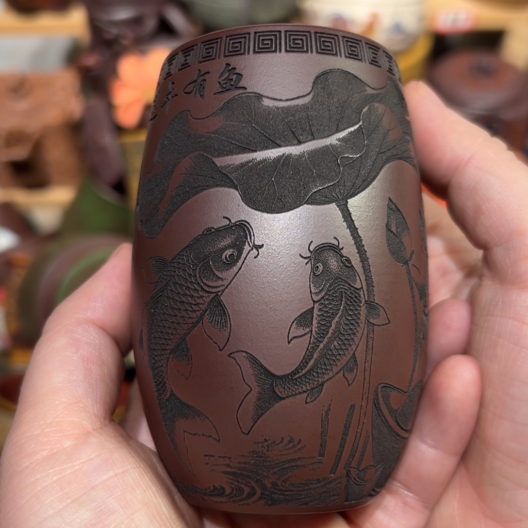 紫砂茶杯宜兴紫砂主人杯