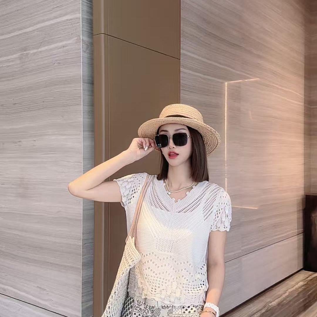 熙薇【盛夏时光】2025春夏季新款时尚气质休闲打底毛衣H2350