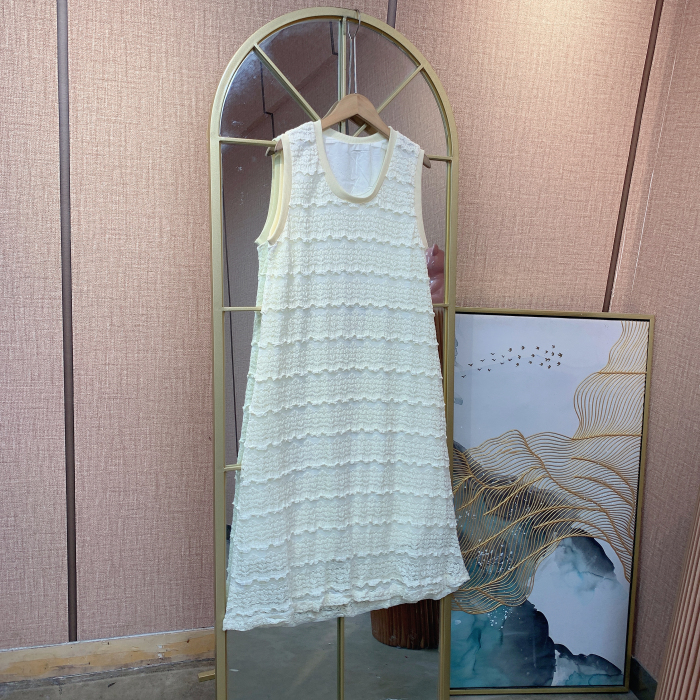 CR59孕妇杏色背心裙M90-120 L130  XL140