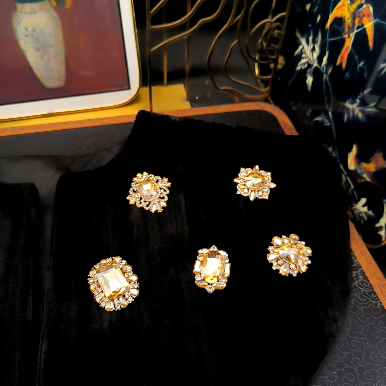 宫廷风法式镂空别针皇冠配饰ww057