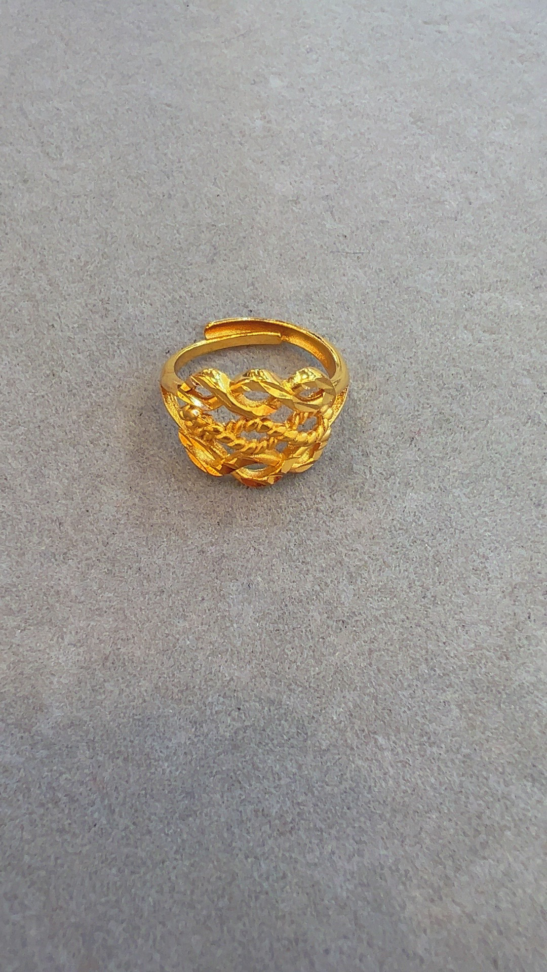 铜合金亚克力戒指 麻花开口镂空戒指百搭戒指84